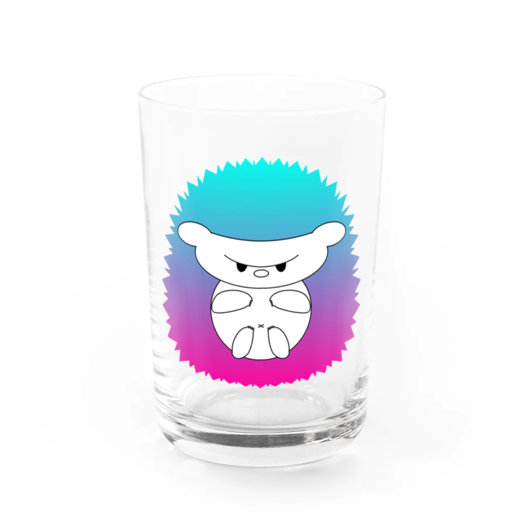 HarikoHarioの警戒するハリネズミ(トロピカル) Water Glass :front