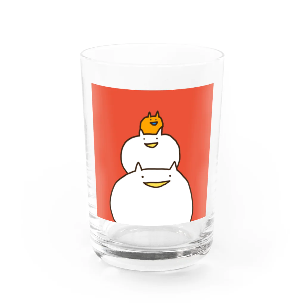 もろりZの鏡餅もろりねこ Water Glass :front