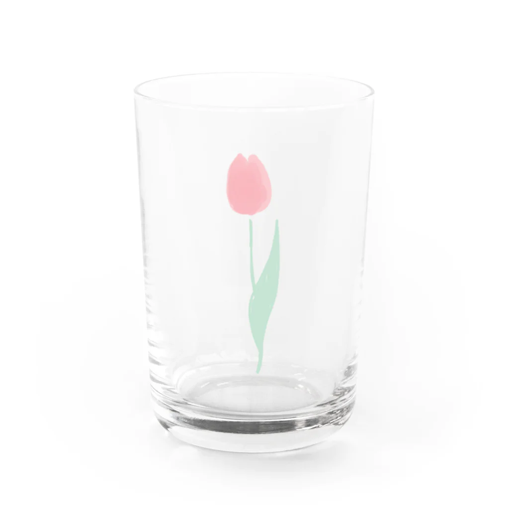 Chulip のちゅーりっぷ_愛の芽生え（ピンク） Water Glass :front