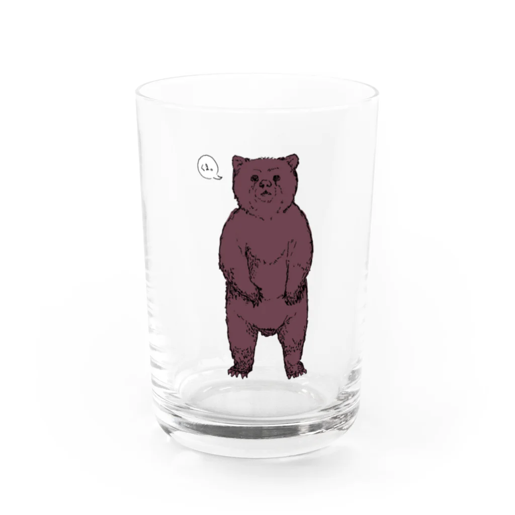 あらぶり屋のあいさつくまさん Water Glass :front