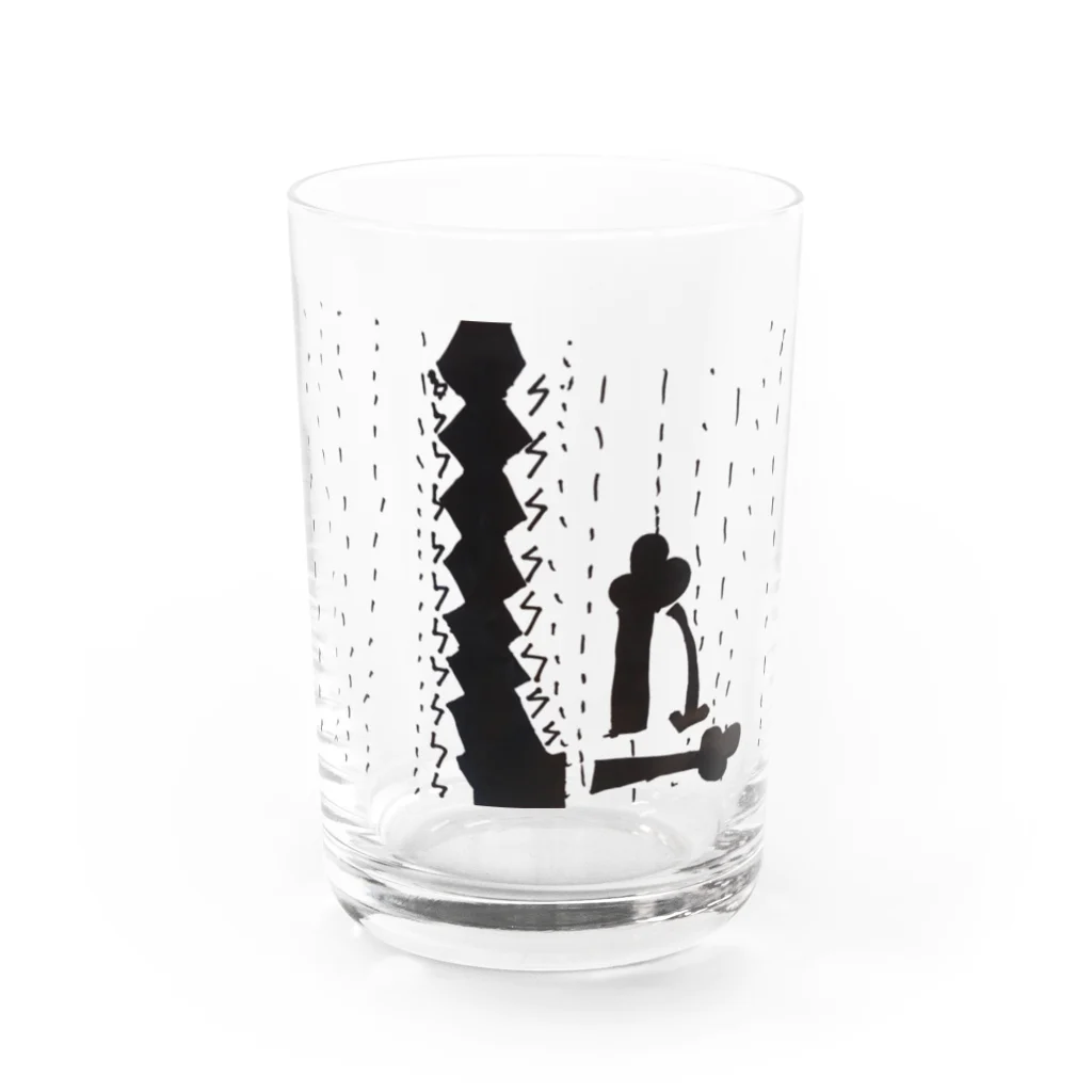 Shujiのカミナリ⚡ゴロゴロ Water Glass :front