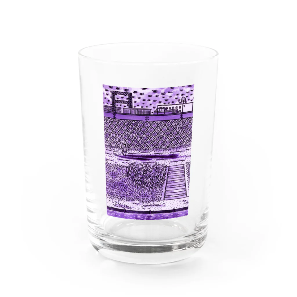 内田かずひろ＠ロダンのココロのシロと歩けば 秋 Water Glass :front