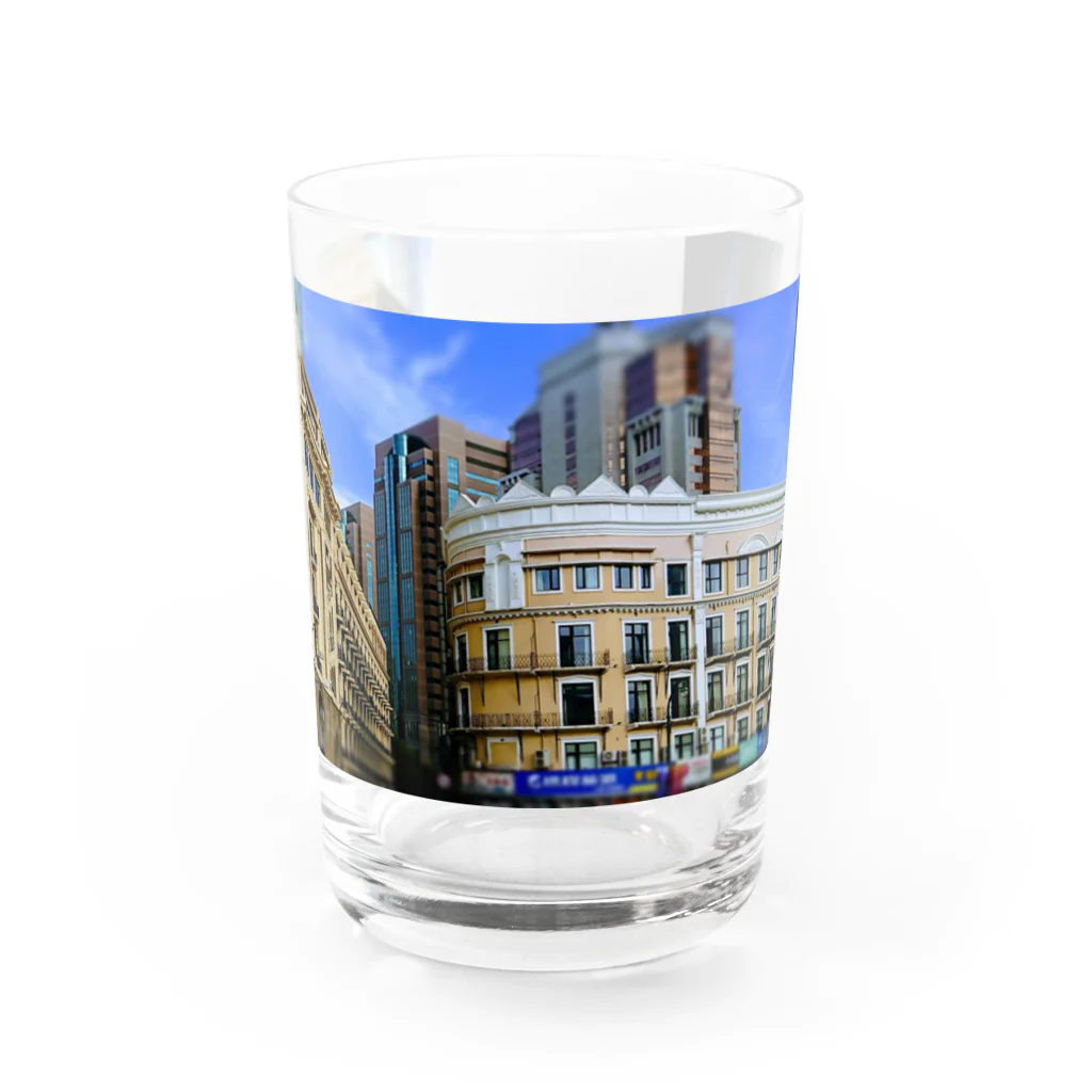 月華の上海旧租界地的風景〜Paysage de l'ancienne zone de concession sur la route de Shanghai〜 Water Glass :front