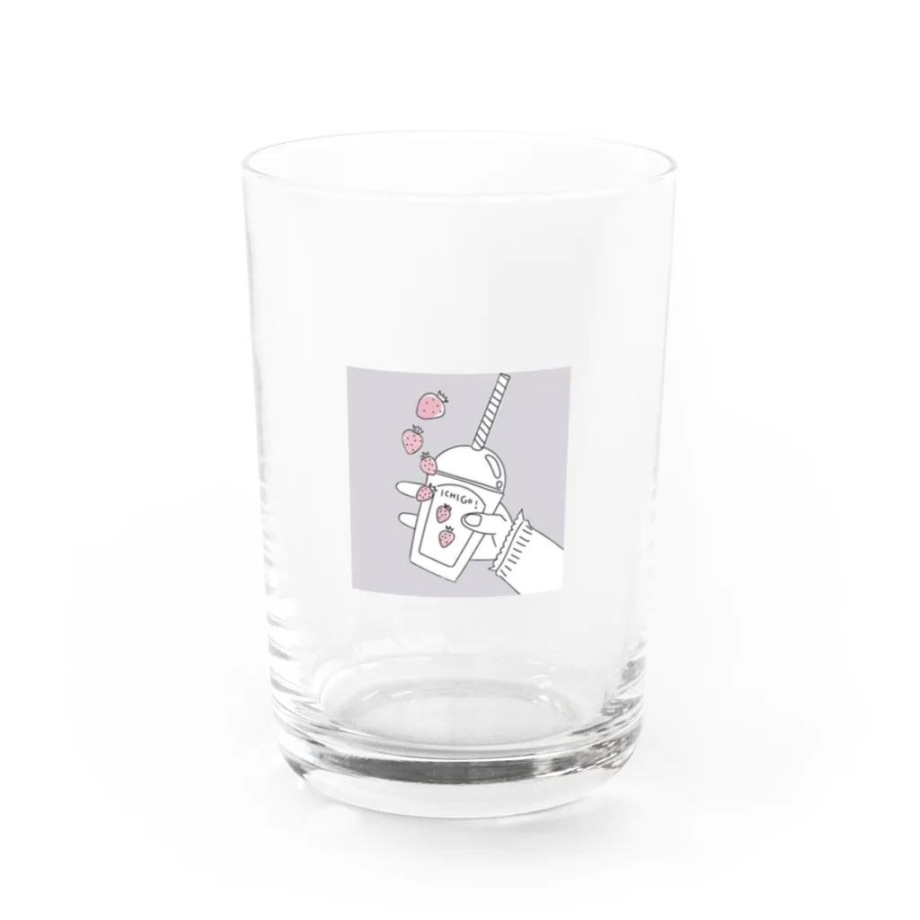 省エネちゃんのあふれるいちご Water Glass :front