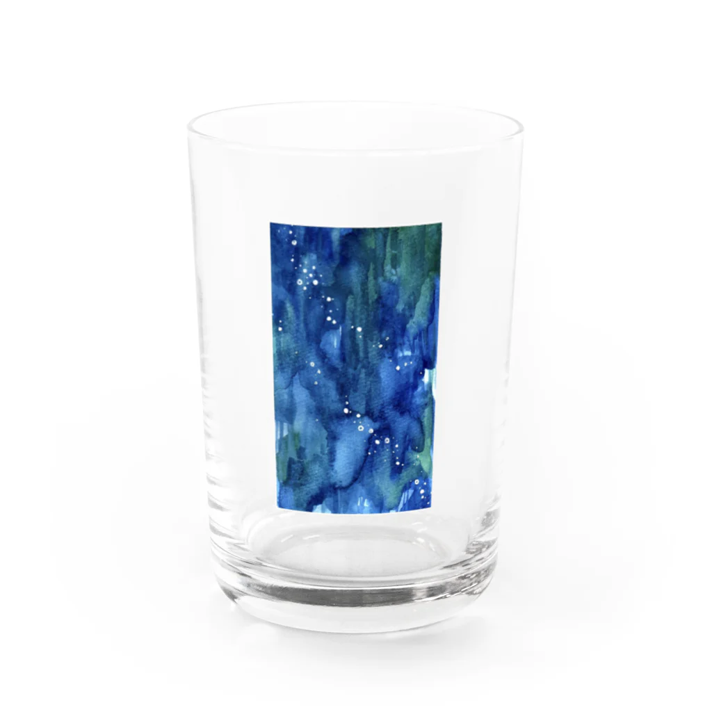 NINEの水彩 海 Water Glass :front