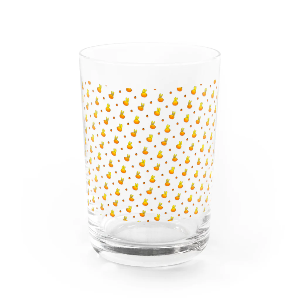 蜜柑小屋suzuri店のうさみかん Water Glass :front