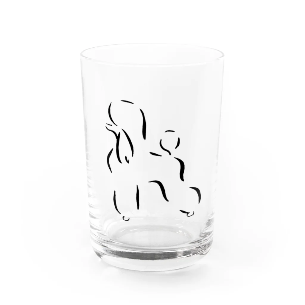 Trimmer “YORI”の『プードル  ケネル＆ラム』 Water Glass :front