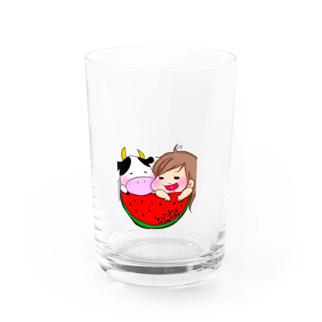 【公式】すいかみそのおりじなるコップ〜2021〜 Water Glass :front