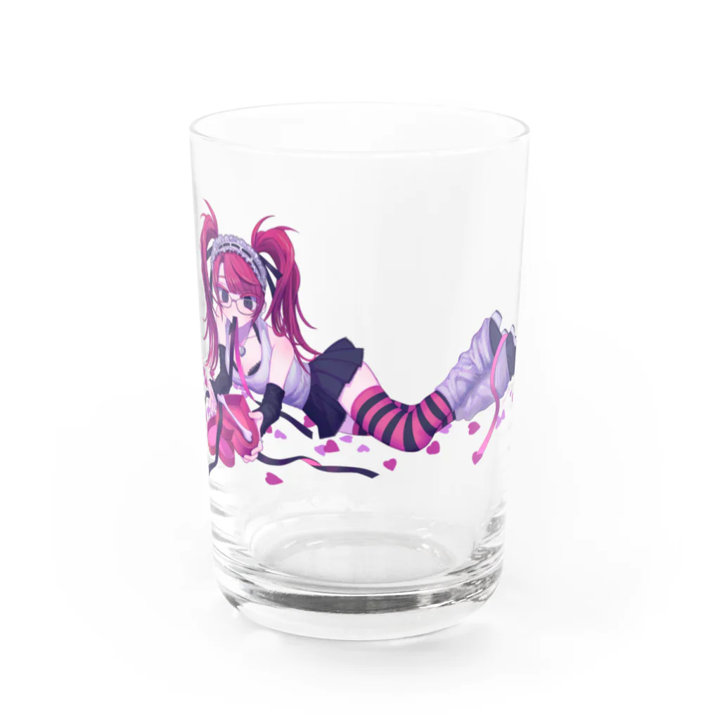 ナタコデデの赤メガネ娘 Water Glass :front