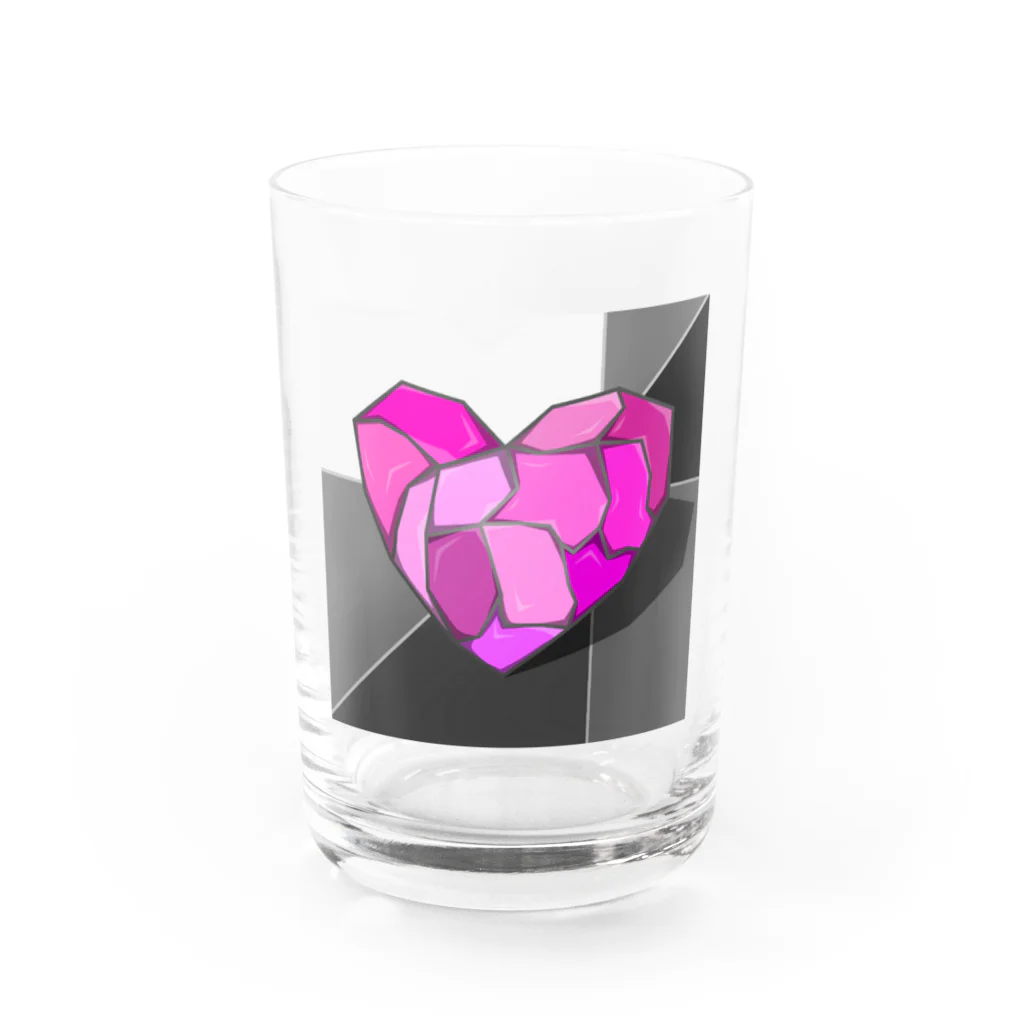 アトリエヱキパのバレンタインハート　for SUZURI グラス前面