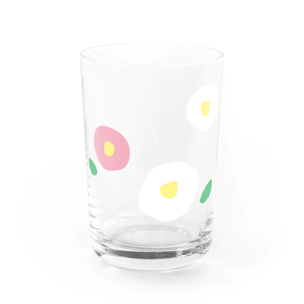 kozukuzukzの椿（白/ピンク） Water Glass :front