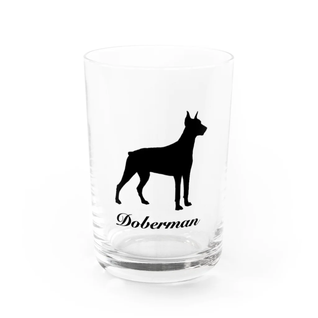 SELECT-1のドーベルマン Water Glass :front