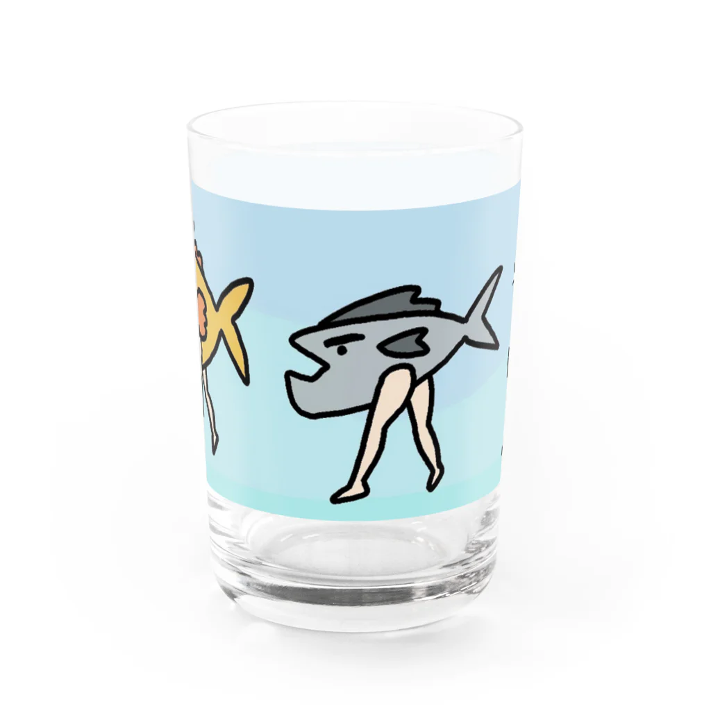 いわしチャンのおさかな三銃士 Water Glass :front