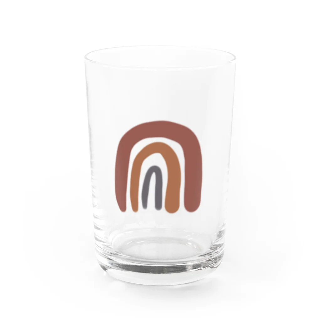 katrina36のブラウンレインボー Water Glass :front