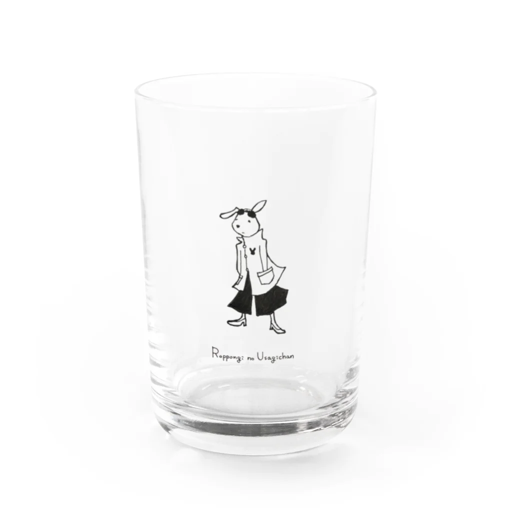 USAGI OFFLINEの六本木のうさぎちゃん　モード系 Water Glass :front