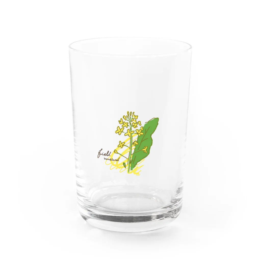 おかかおにぎりの菜の花 Water Glass :front