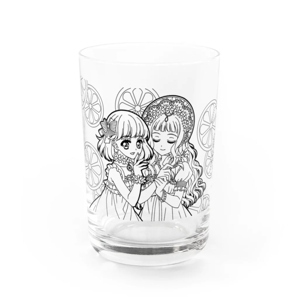 オペラのレモンの妖精（線画） Water Glass :front