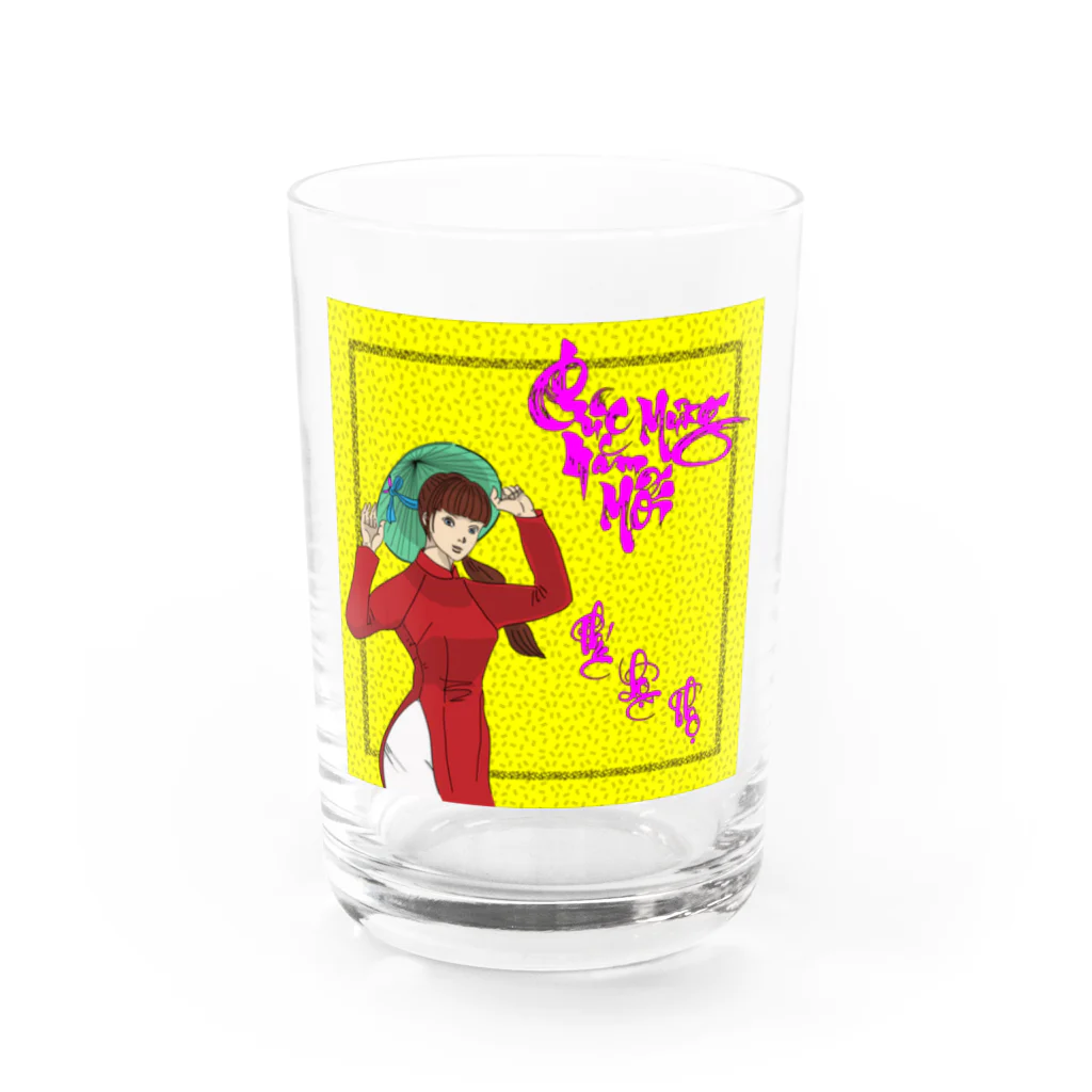 pon-shopのchuc mung nam moi Water Glass :front