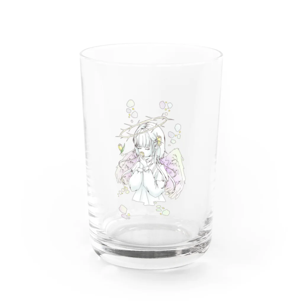 ⋆*⋆ஜ​* ćӈїї⋆ฺ ​ஜ ​｡*のクロッカスの天使 Water Glass :front