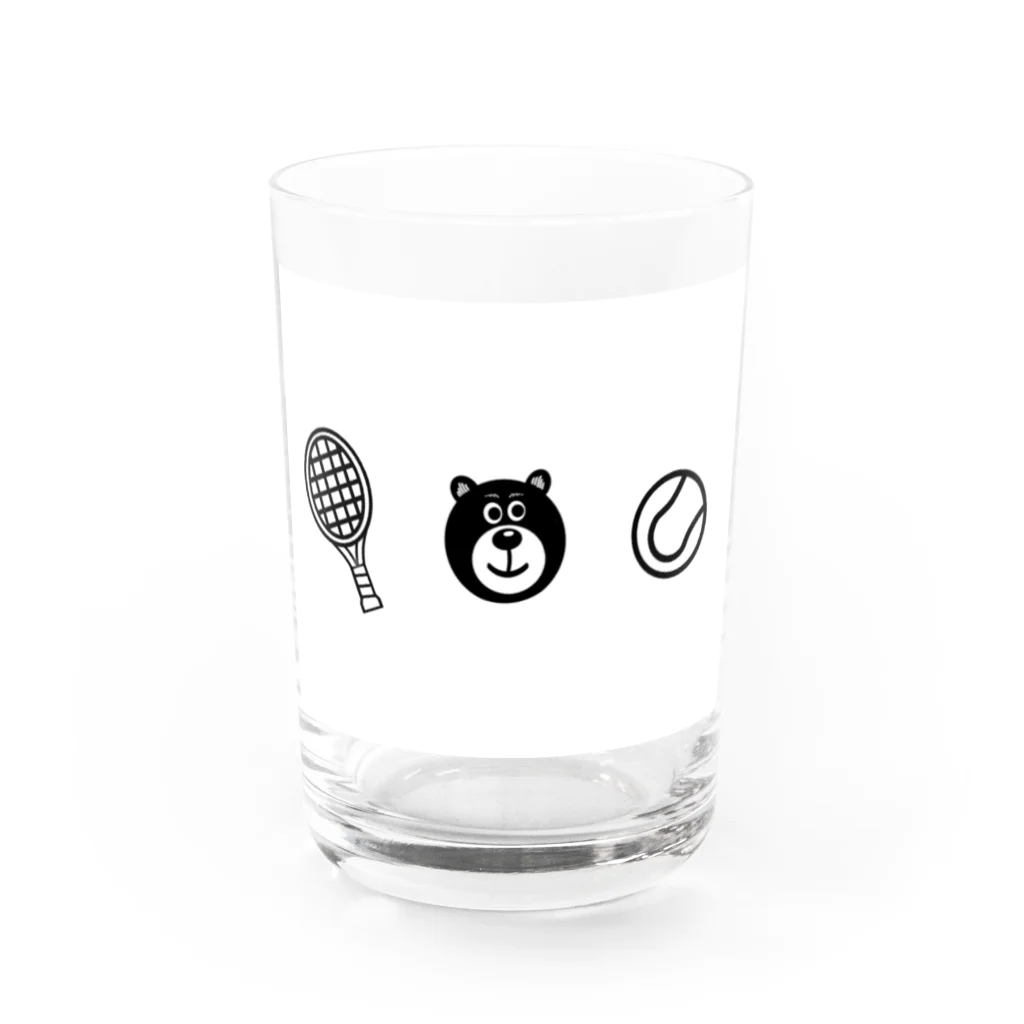 suzuka eのテニスベア Water Glass :front