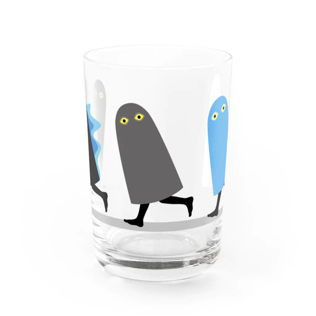 umeumeの走るメジェド Water Glass :front