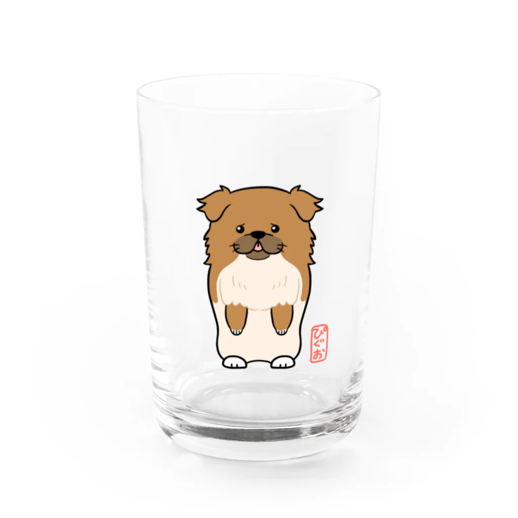 もりぴーと🎉強烈ぶさかわぴぐお🐶&コアちゃんグルメ🍔日記🐶🎉のぴぐお小物 Water Glass :front