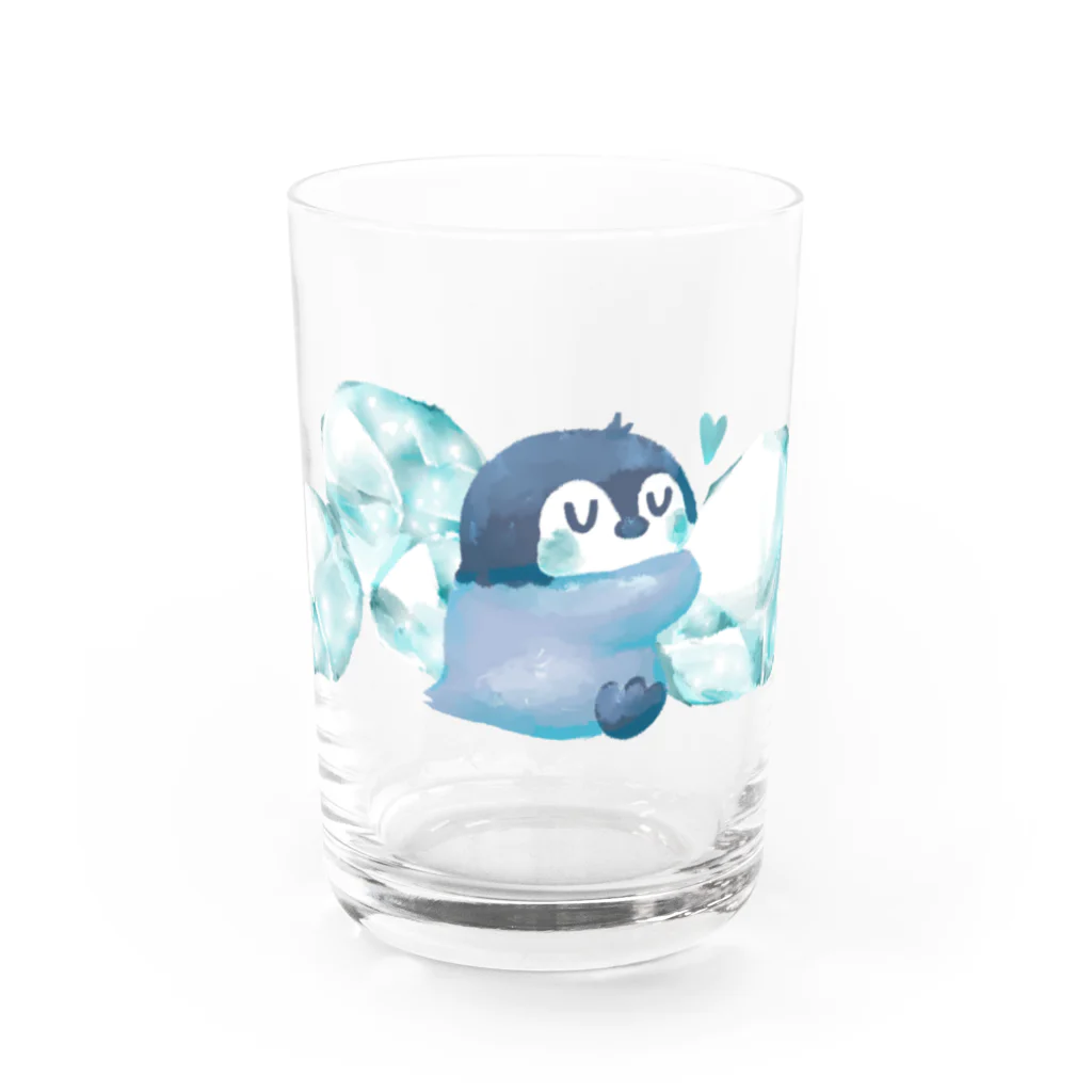 オムタマスタジオの氷とペンギン Water Glass :front