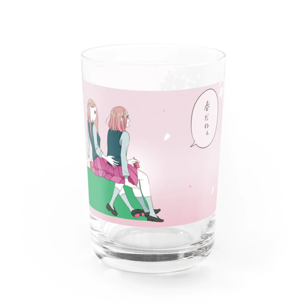 ULIの春だねぇ Water Glass :front