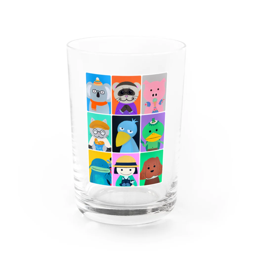 ue☆(ウイ）のシューちゃんのお友達 Water Glass :front