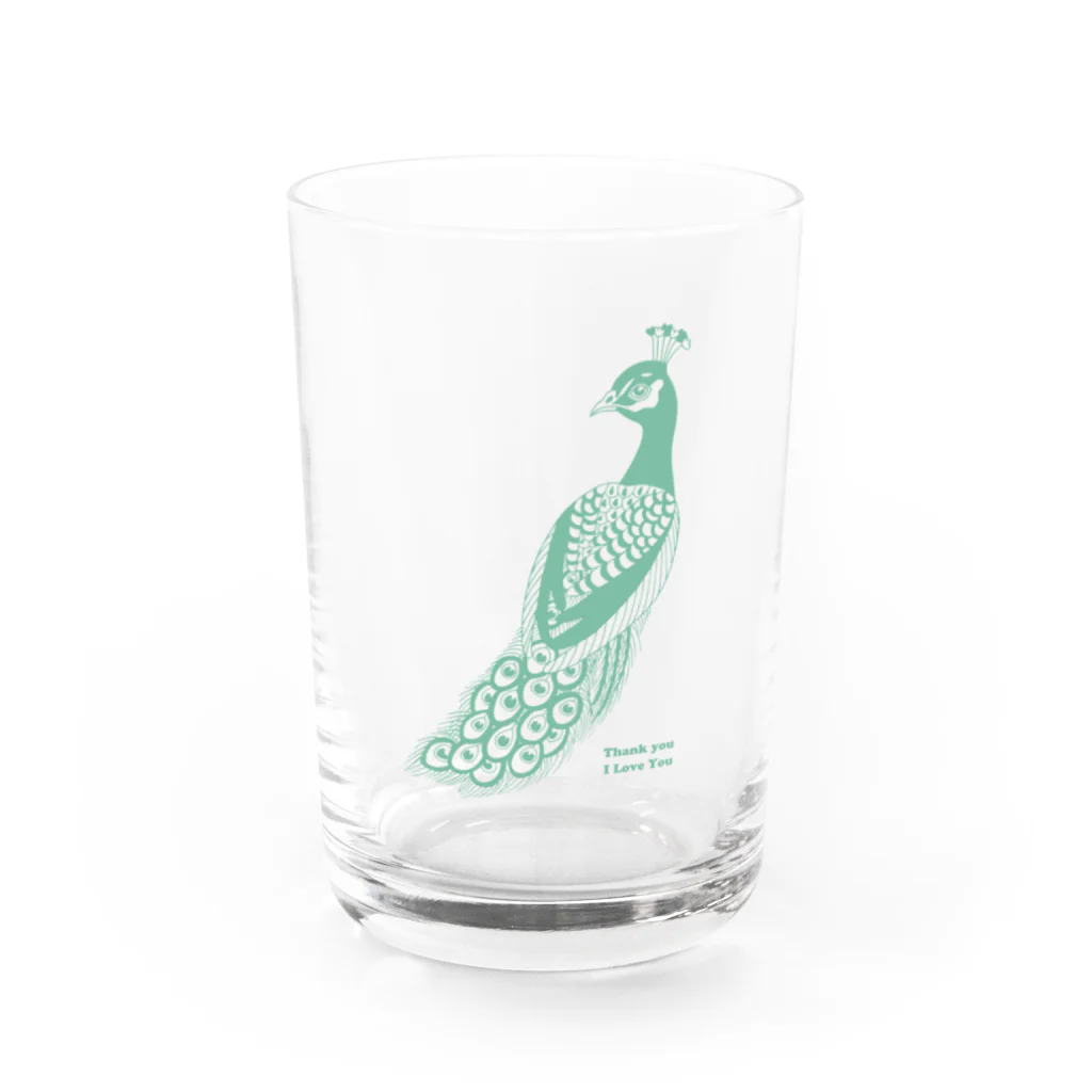 KANAT  LAMHITAの孔雀 Water Glass :front