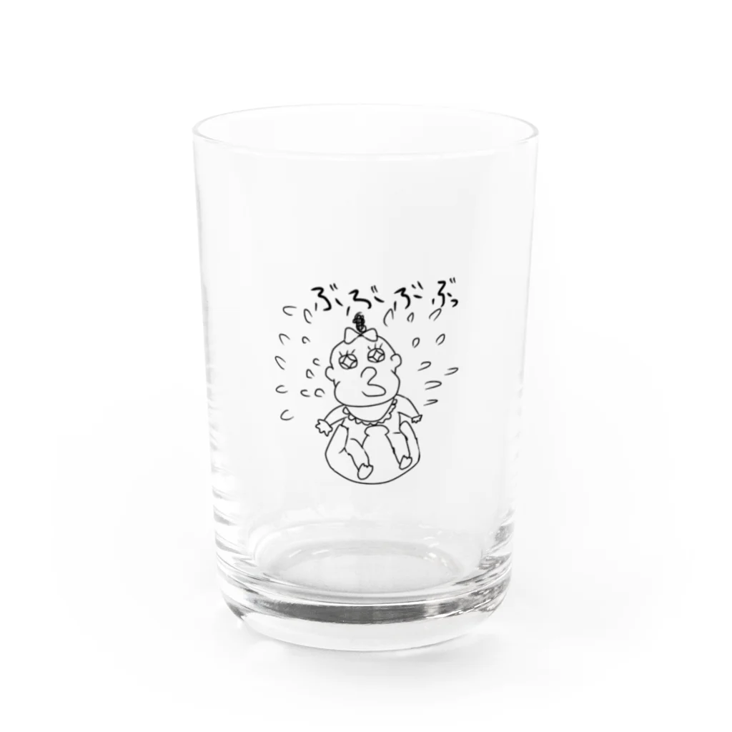 イラストすたろの赤ちゃんぶぶぶブーム Water Glass :front