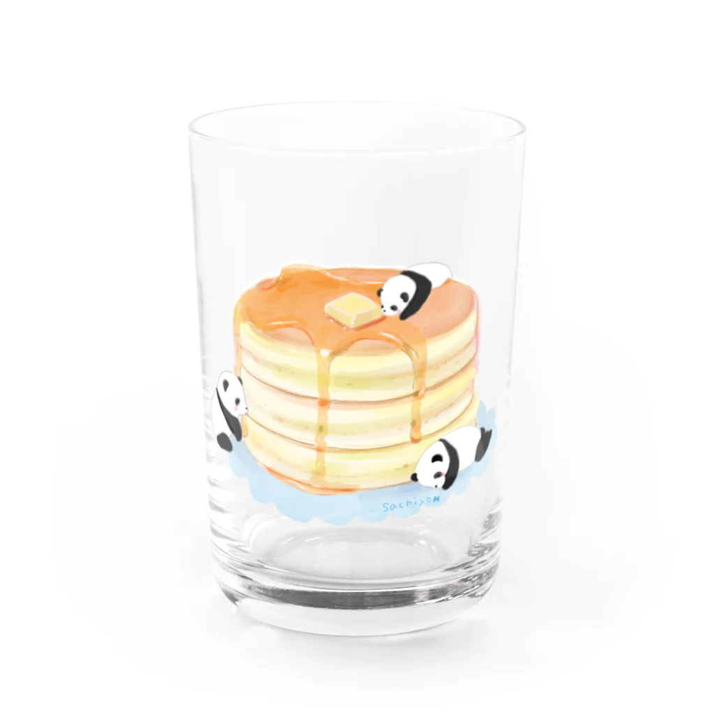 さちよ　感情を描く絵本作家のパンケーキパンダちゃん Water Glass :front