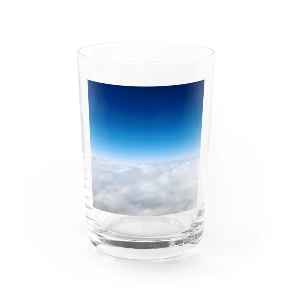 きいろ館の青空と雲 Water Glass :front