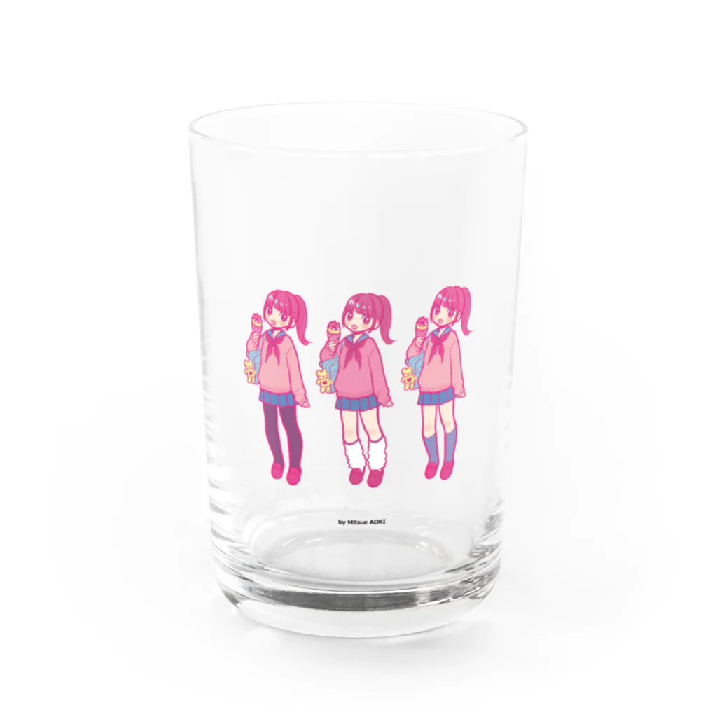 青木光恵のソックスちゃんズ Water Glass :front