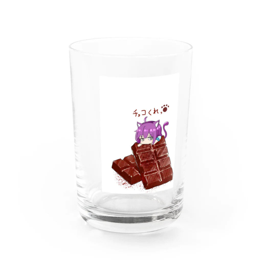 ねこねこの猫チョコ（大） Water Glass :front