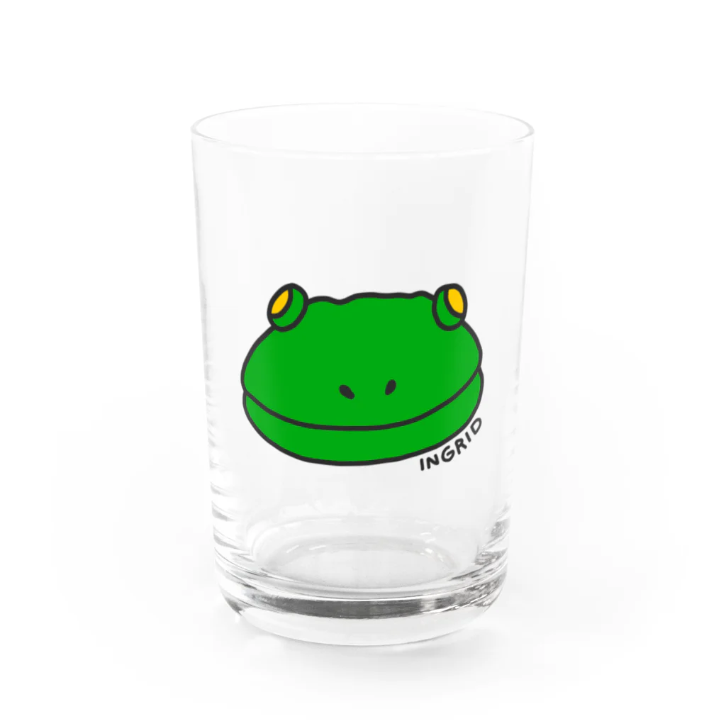 INGRIDのカエルさん（背景無地バージョン） グラス前面