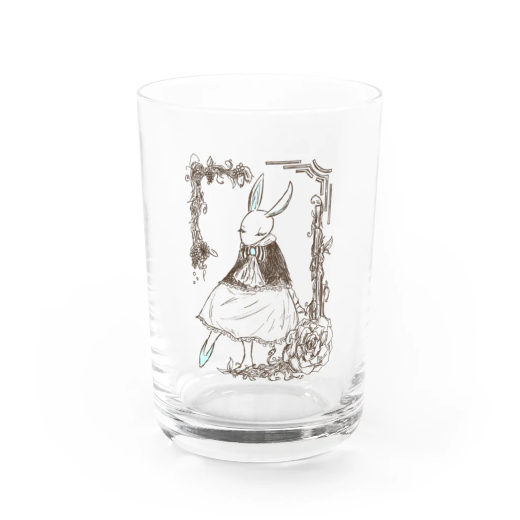 日向のレジャーシート。のドウワウサギ、シンデレラ。 Water Glass :front