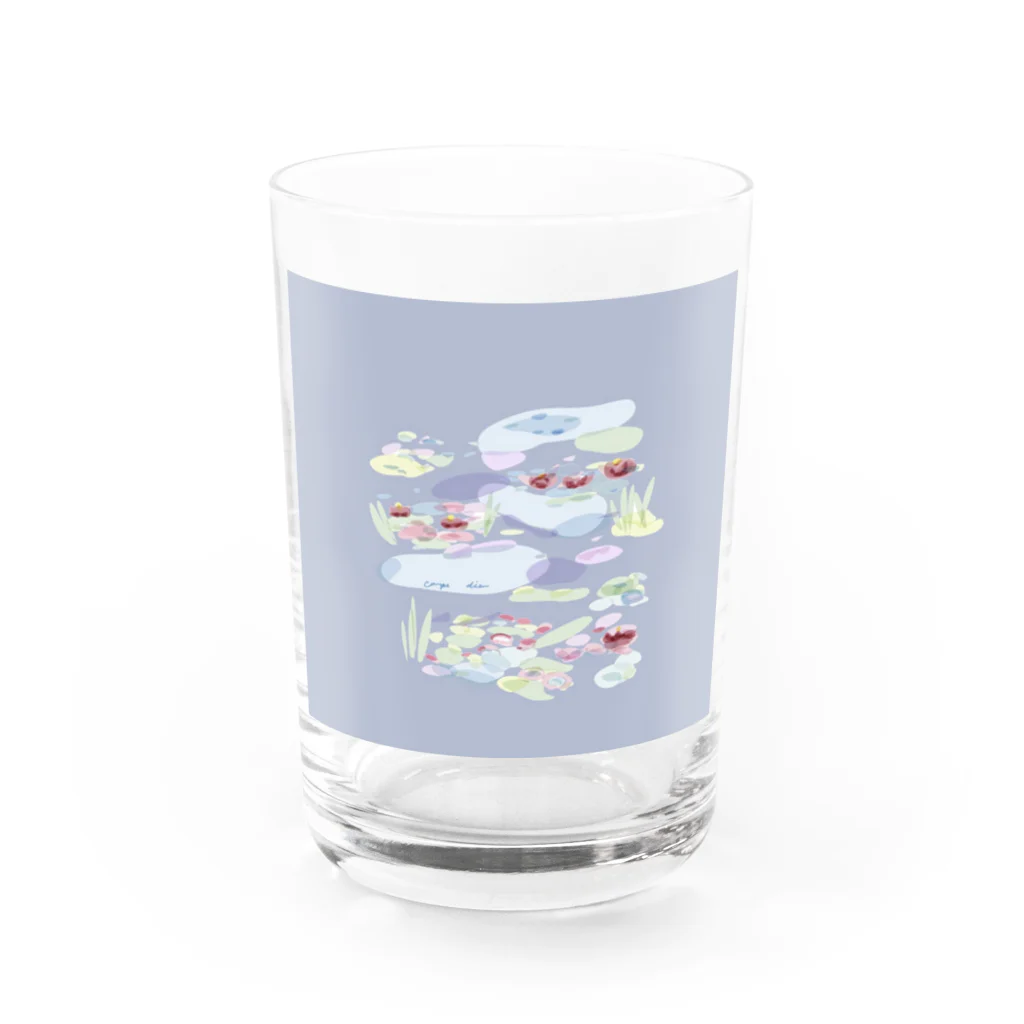 カルペ7のモネの睡蓮 Water Glass :front