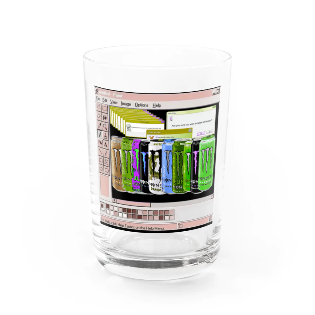 FxxkMyLife666のenergy Junkie Water Glass :front