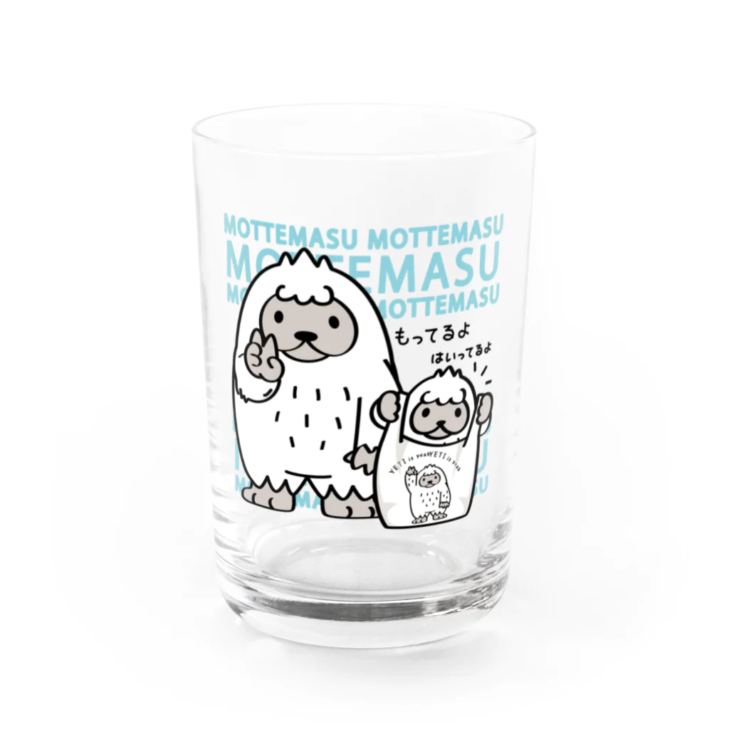 イラスト MONYAAT の CT111 YETI is yeah*A*エコバッグもってます Water Glass :front