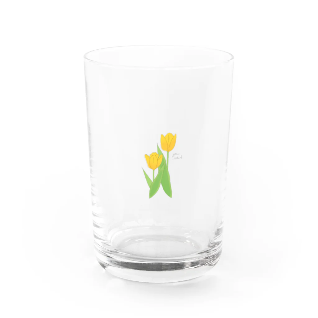 ごはんやのチューリップ（黄02） Water Glass :front