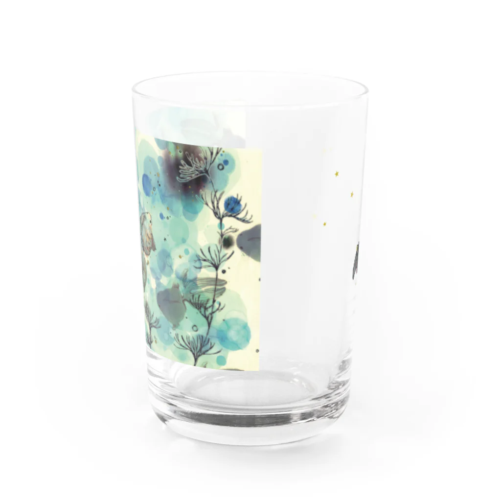 【水中庭園】の乙女座流星群 Water Glass :front