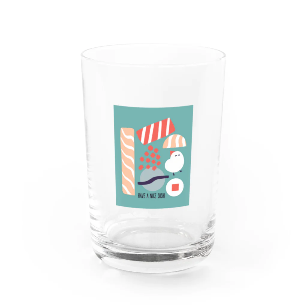 週末北欧部のHAVE A NICE SUSHI Water Glass :front