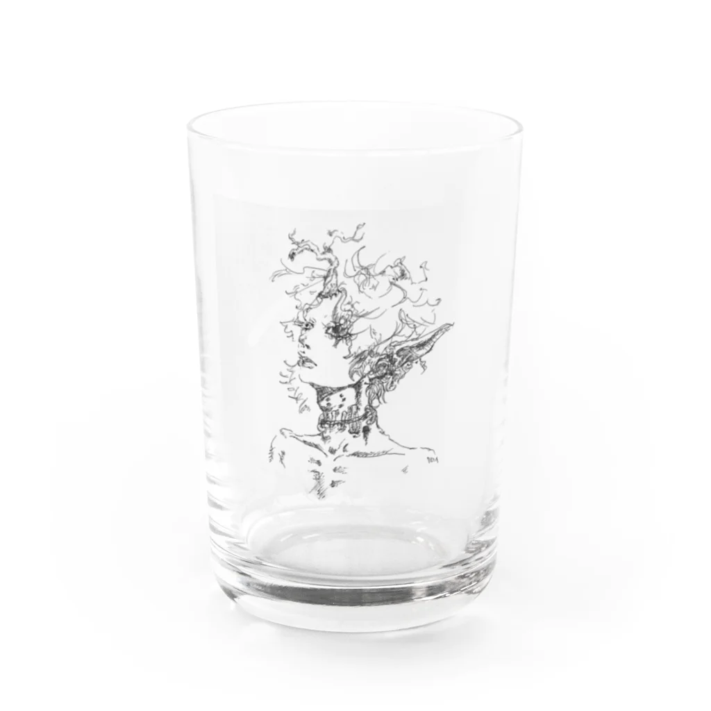 ﾁﾋﾞ姐さんの異型人外くん Water Glass :front