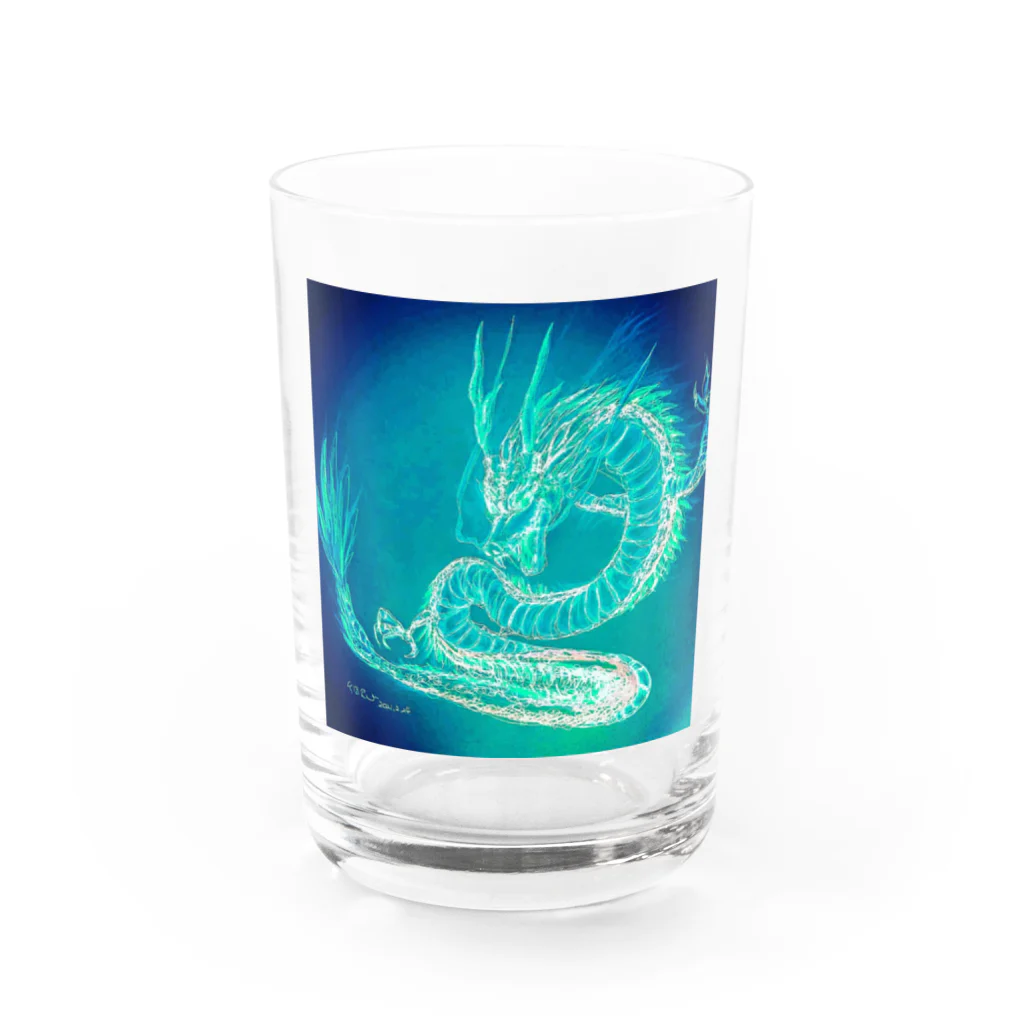 御心.ismの龍神COLOR碧 Water Glass :front