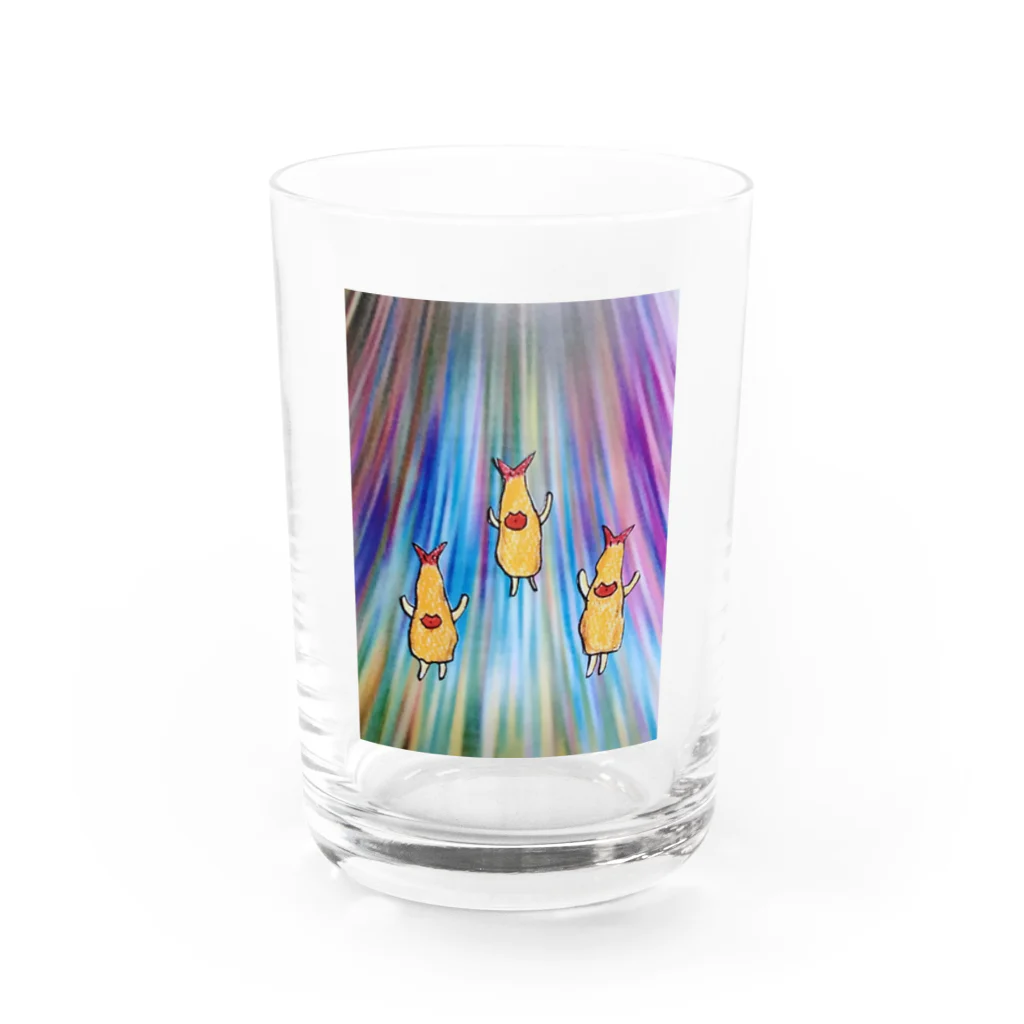 fuyunoebi-2948-5の虹色エビフライ Water Glass :front