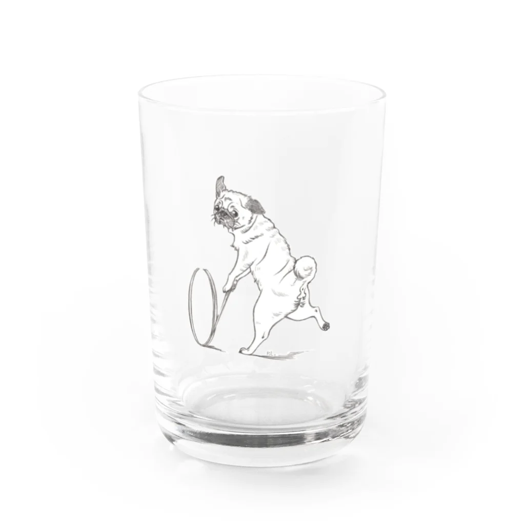 ＰＵＧＬＡＮＤのパグの輪回し～フォーン Water Glass :front