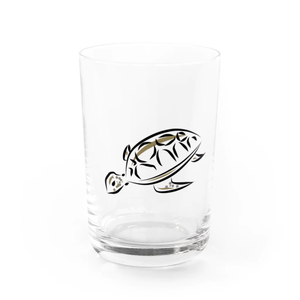 海のサワガニのカメ Water Glass :front