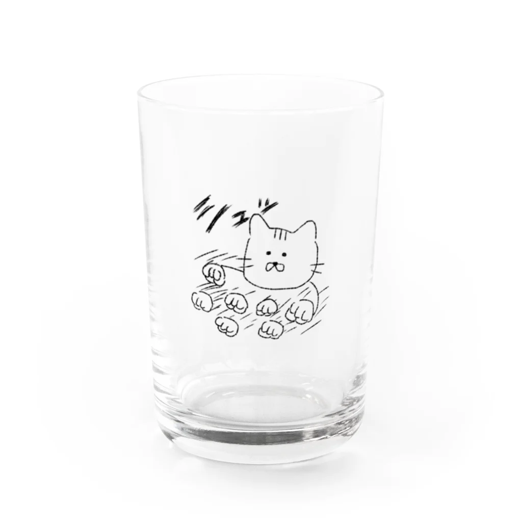 ねこさかなうさぎ。の高速パンチねこ。 Water Glass :front