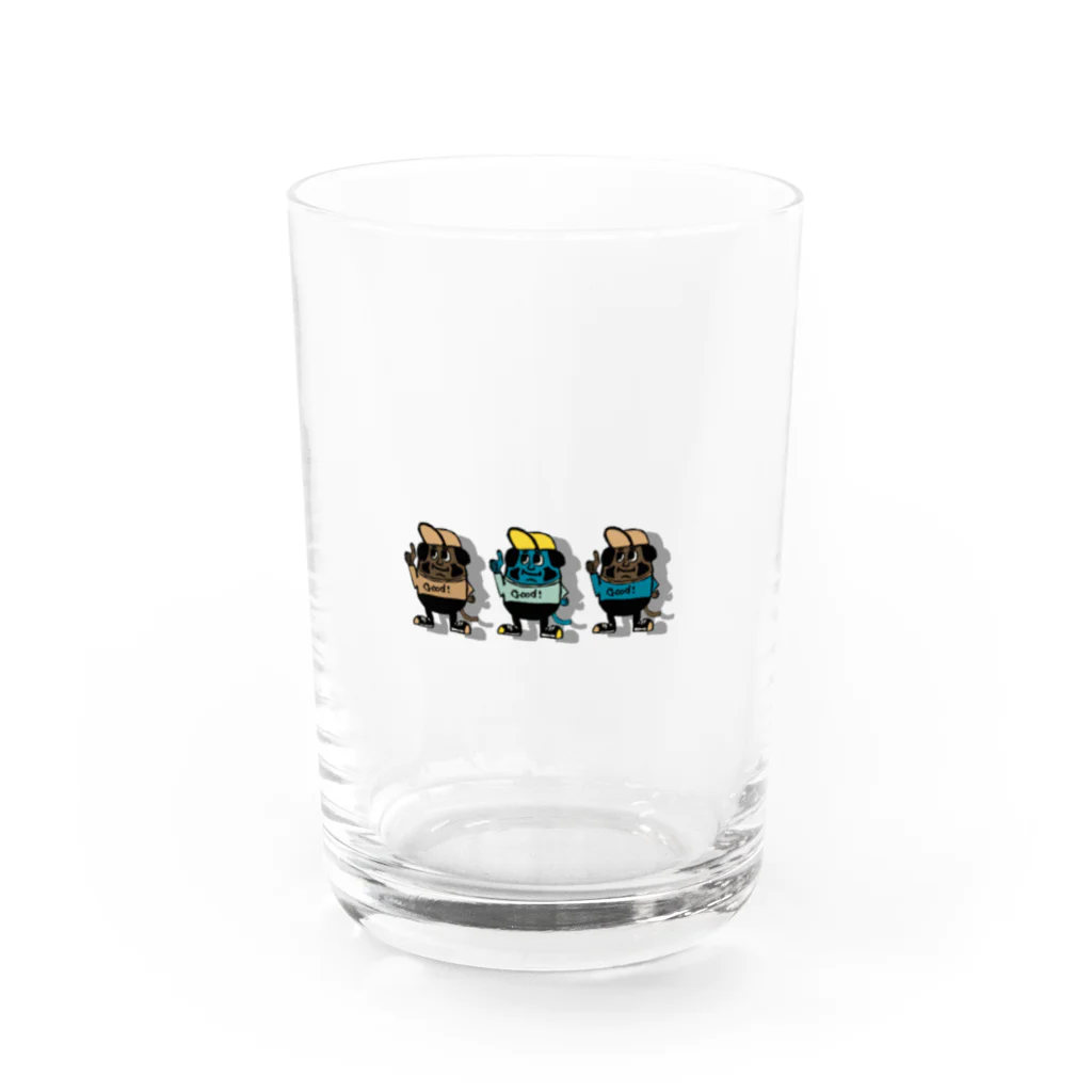 yume05070502の犬ですか？三兄弟 Water Glass :front